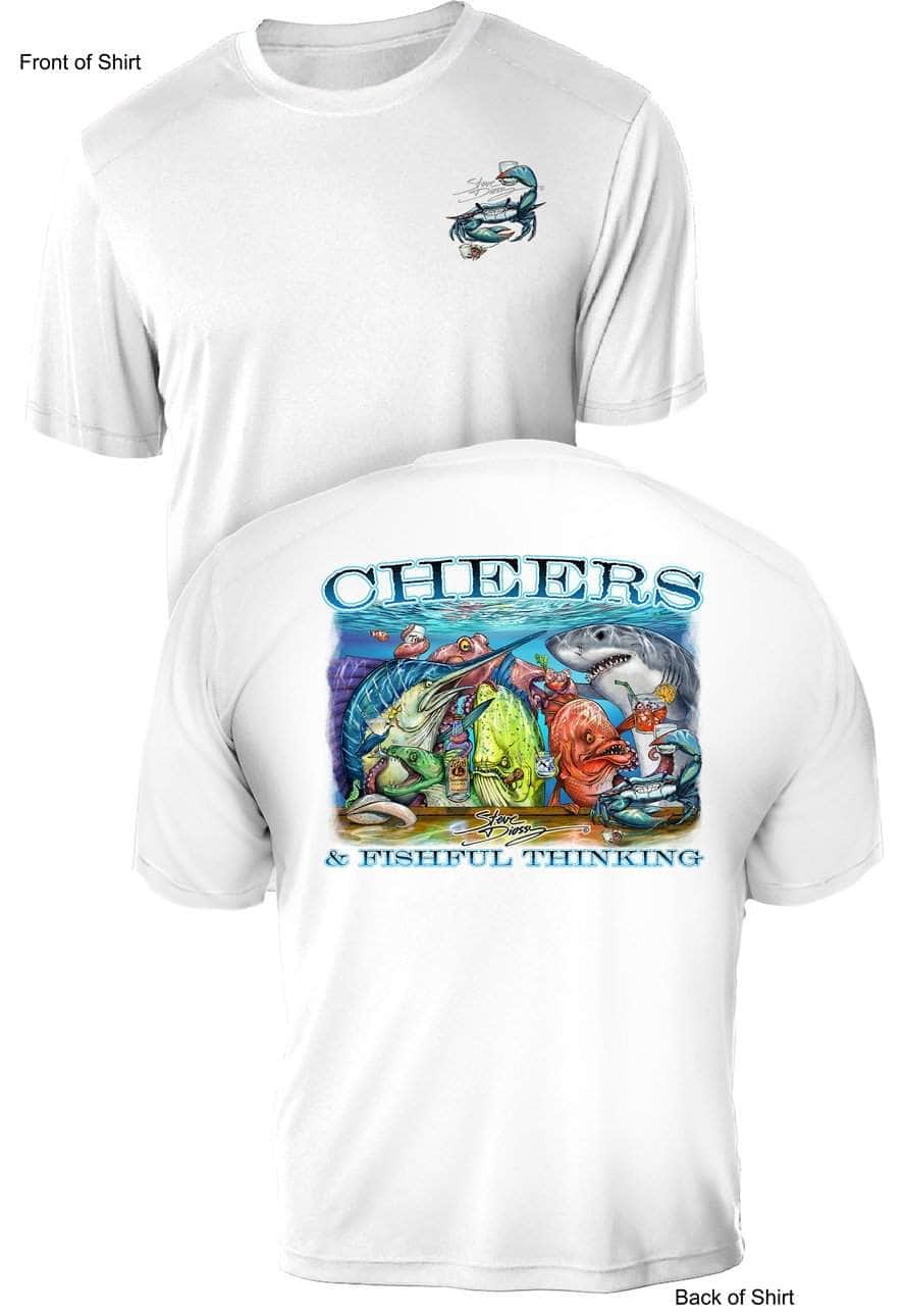 Cheers- UV Sun Protection Shirt - 100% Polyester - Short Sleeve UPF 50